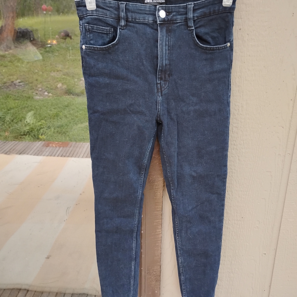 Zara Women's Dark Blue Skinny Jeans